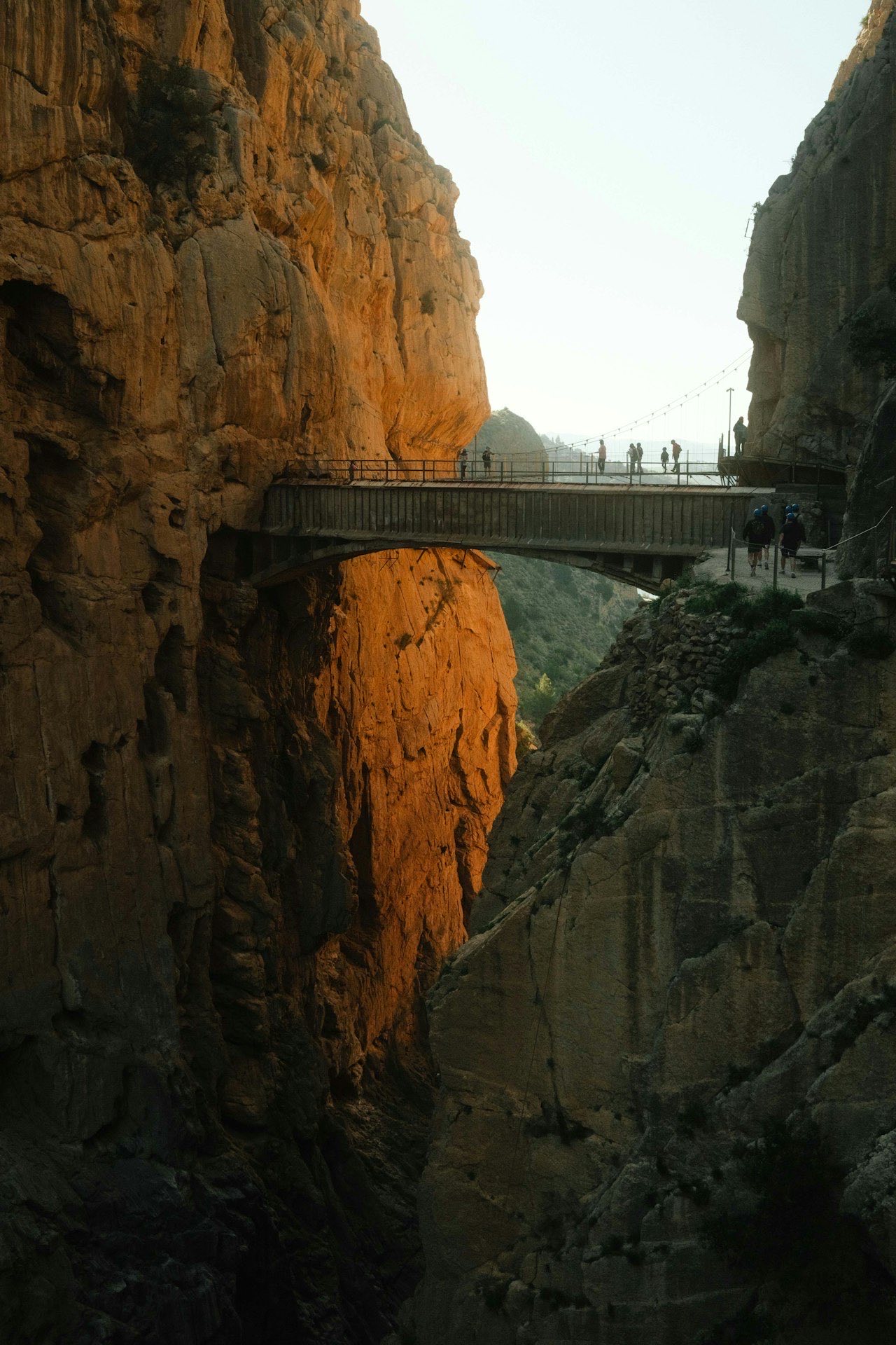 Smalle kloof bij Caminito del Rey